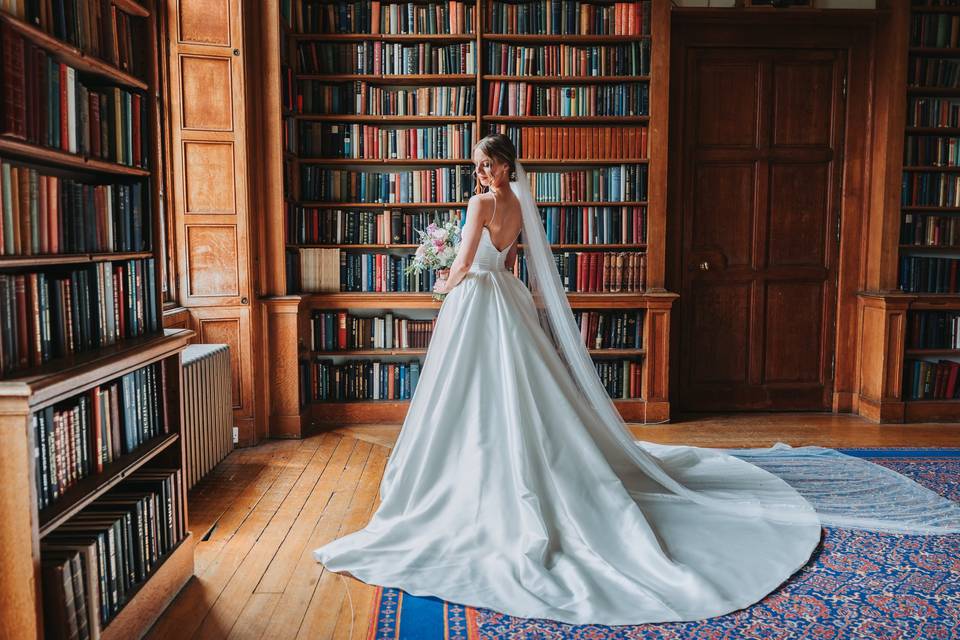 Music room bridal shot
