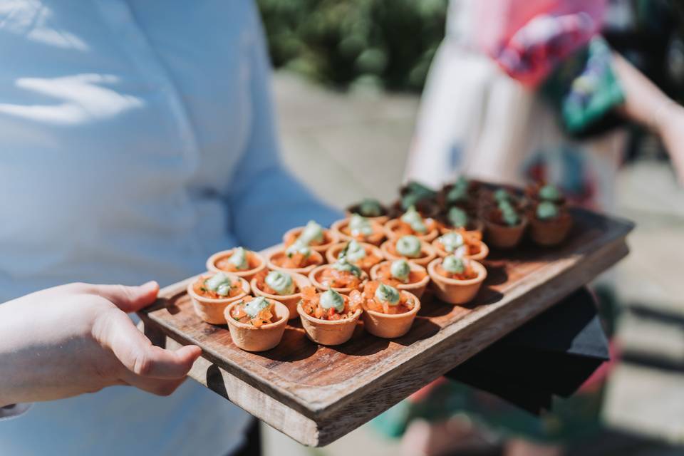 Salmon canapes