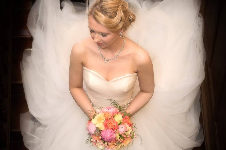 Creative bridal portrait