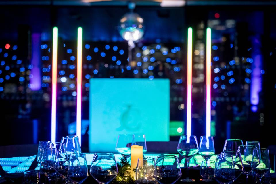 Wedding day set up