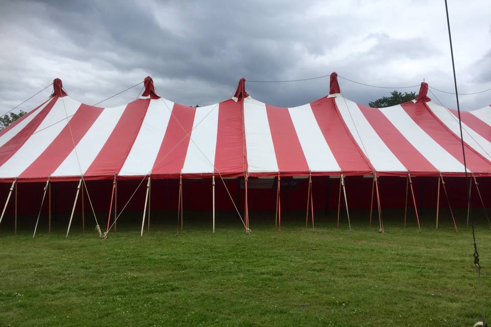 Opefronted petal tent hire