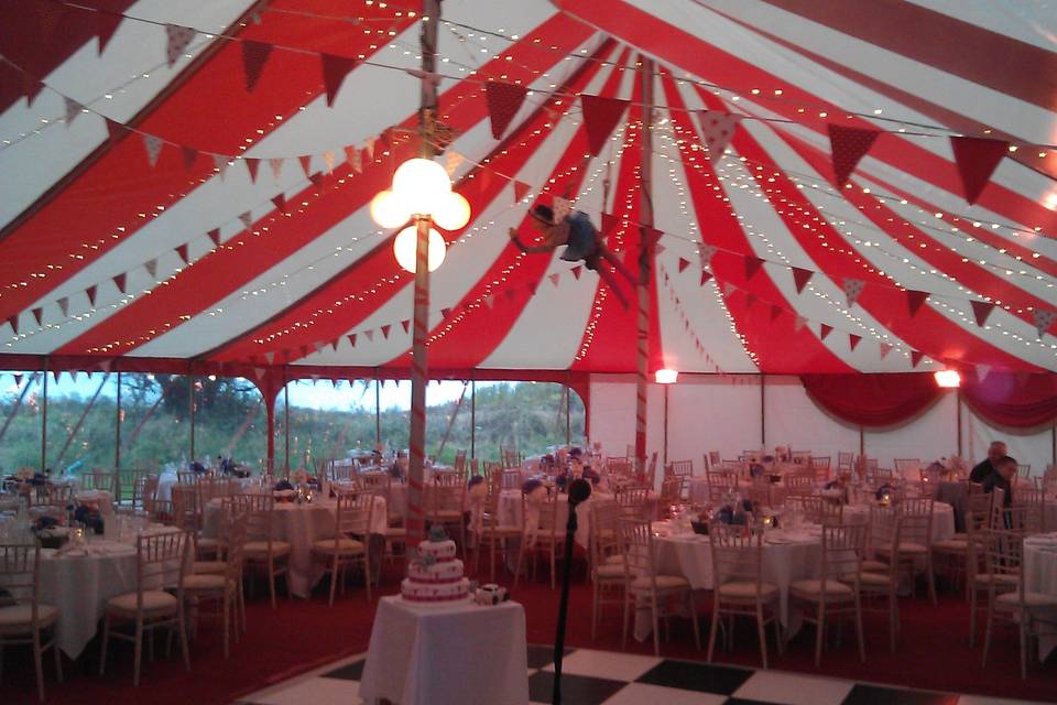 Wedding marquee daytime