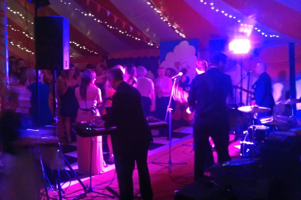 Wedding marquee nightime