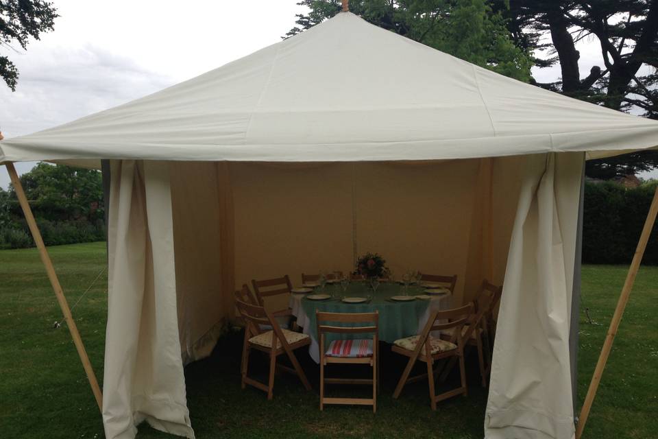 Large red white marquee