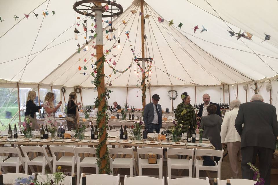 North cornwall wedding tent