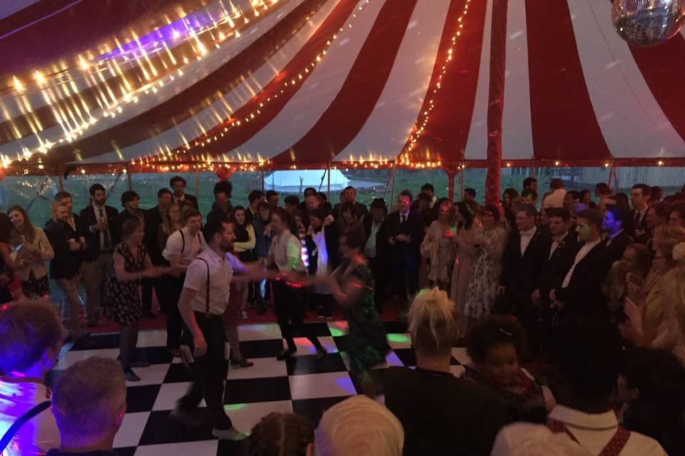 Wedding tent in devon