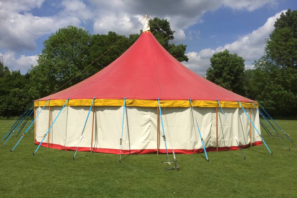 15m round tent hire