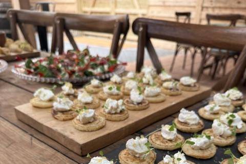 Whipped Goats Cheese Blini