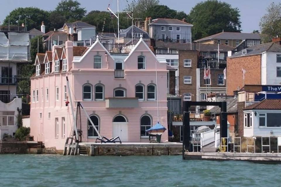 Right on the water's edge