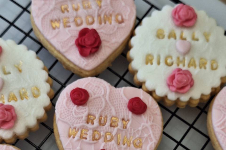 Anniversary biscuits