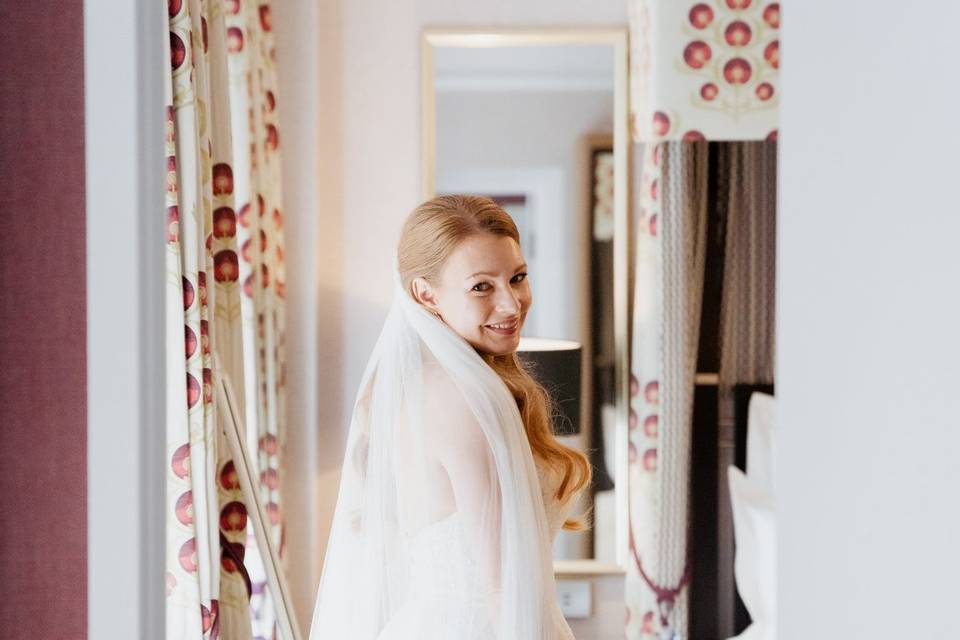 Bride in Bridal Suite