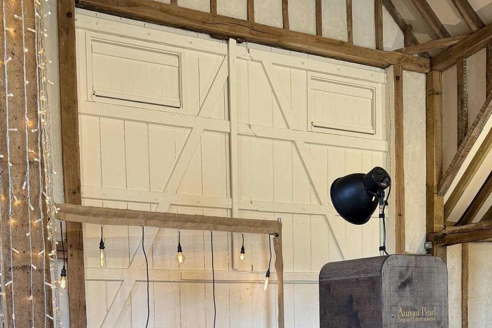 Rustic photo booth