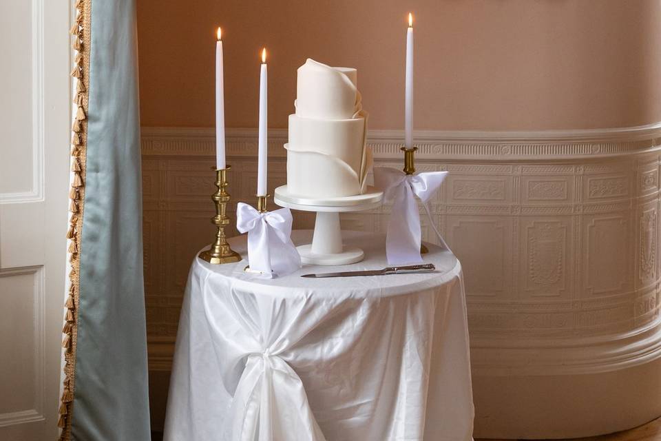 Two tier wrapped fondant