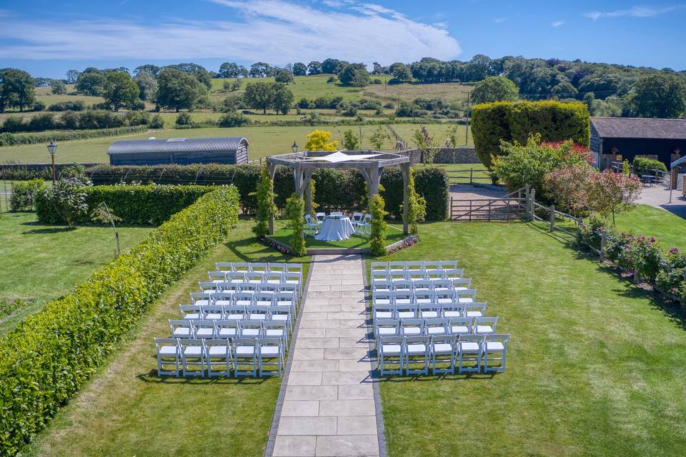 Outside ceremony area