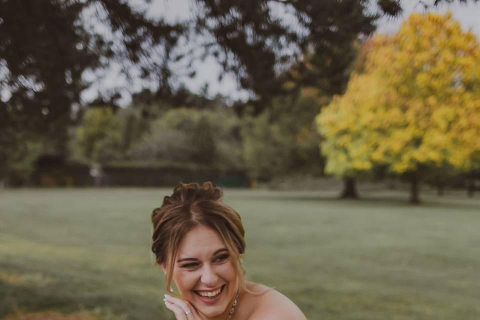 Laughing bride