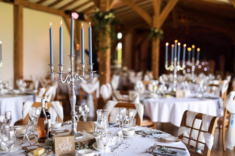 Dodford Manor Barn Wedding Venue_Rustic Oak barn wedding venues warwickshire_Wedding Ideas Table Centres