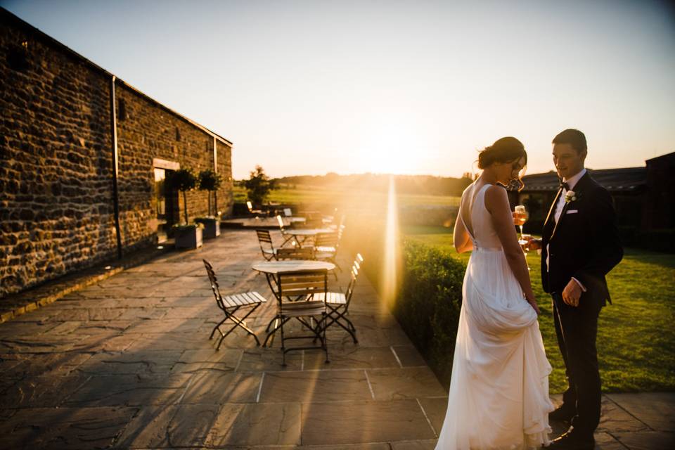 Romantic Sunset Courtyard