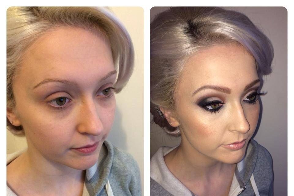 Make up before and after