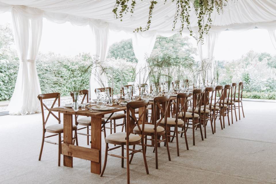 Rustic Marquee Set Up