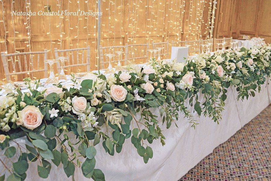 Romantic top table runner