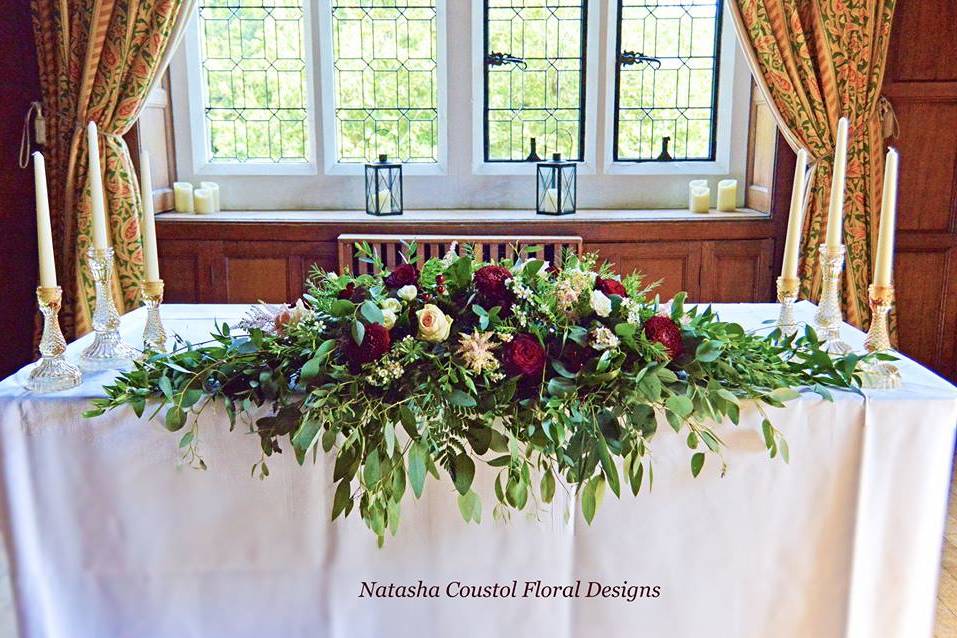 Draping ceremony arrangement