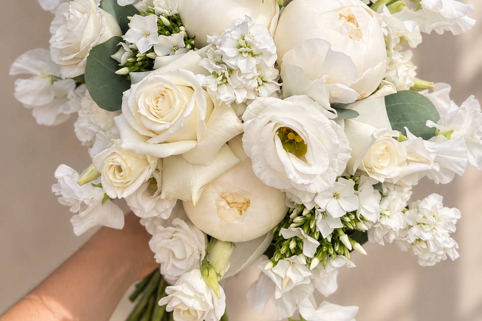 White peony design
