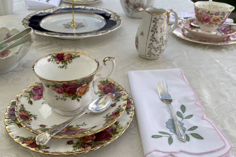 Afternoon tea set-up