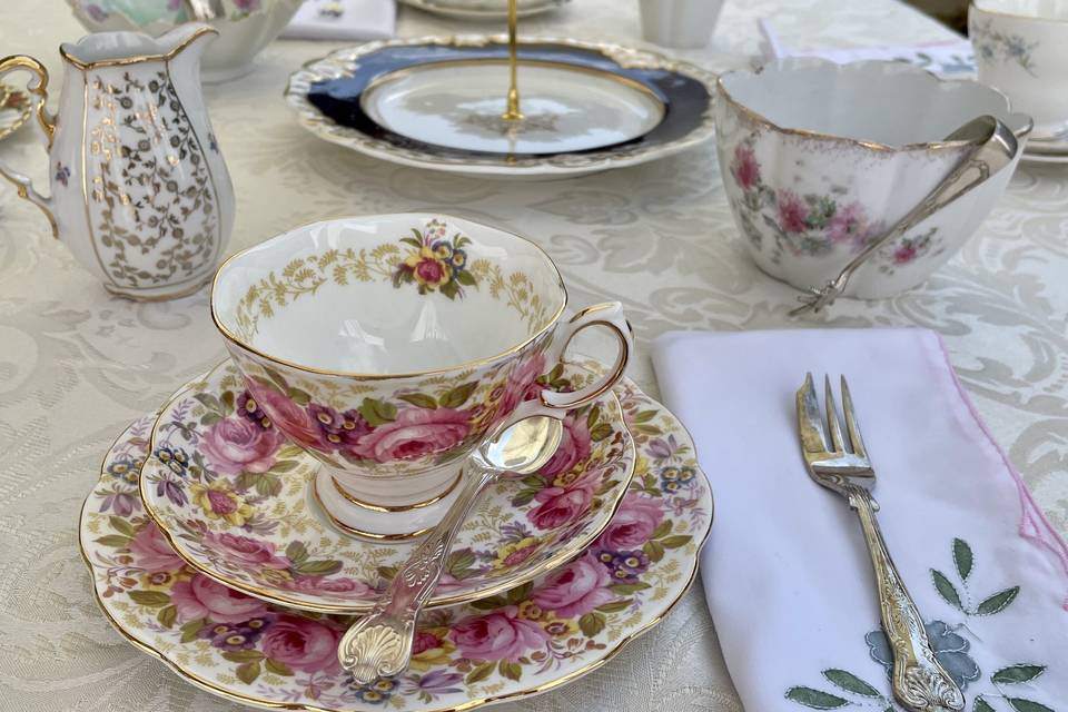 Afternoon tea set-up