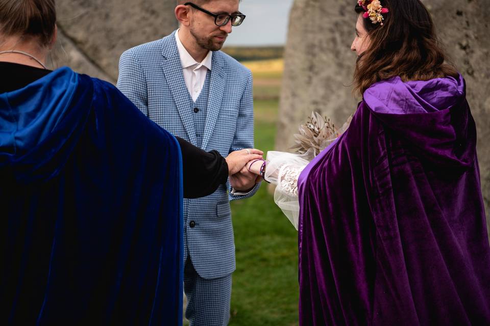 Blessing the hands Stonehenge