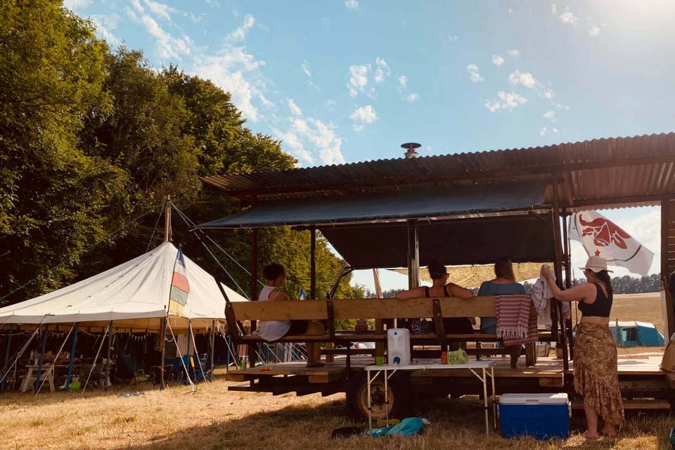 Sheltered seating trailers...