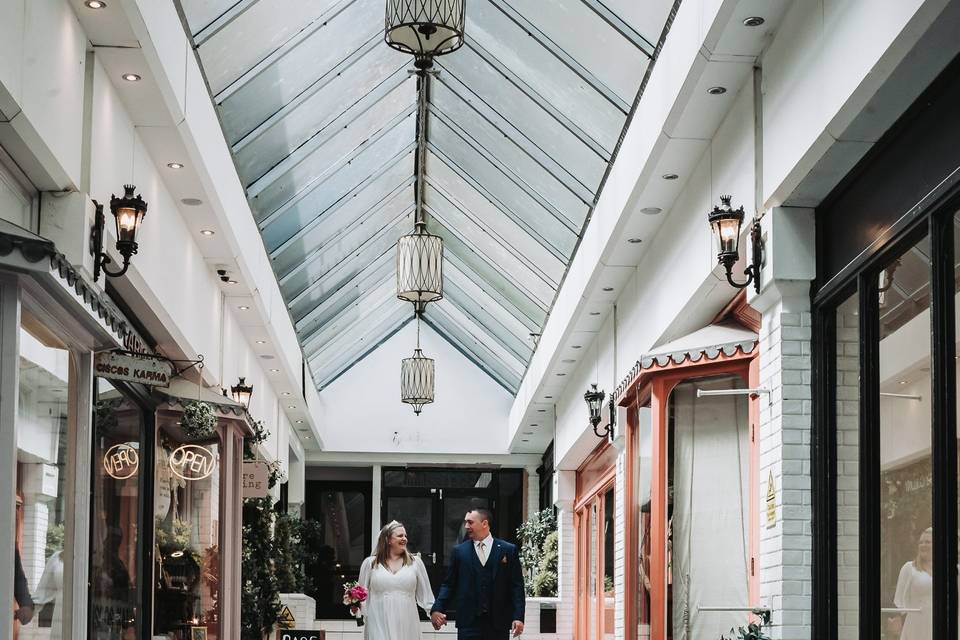 Brighton wedding bride & groom