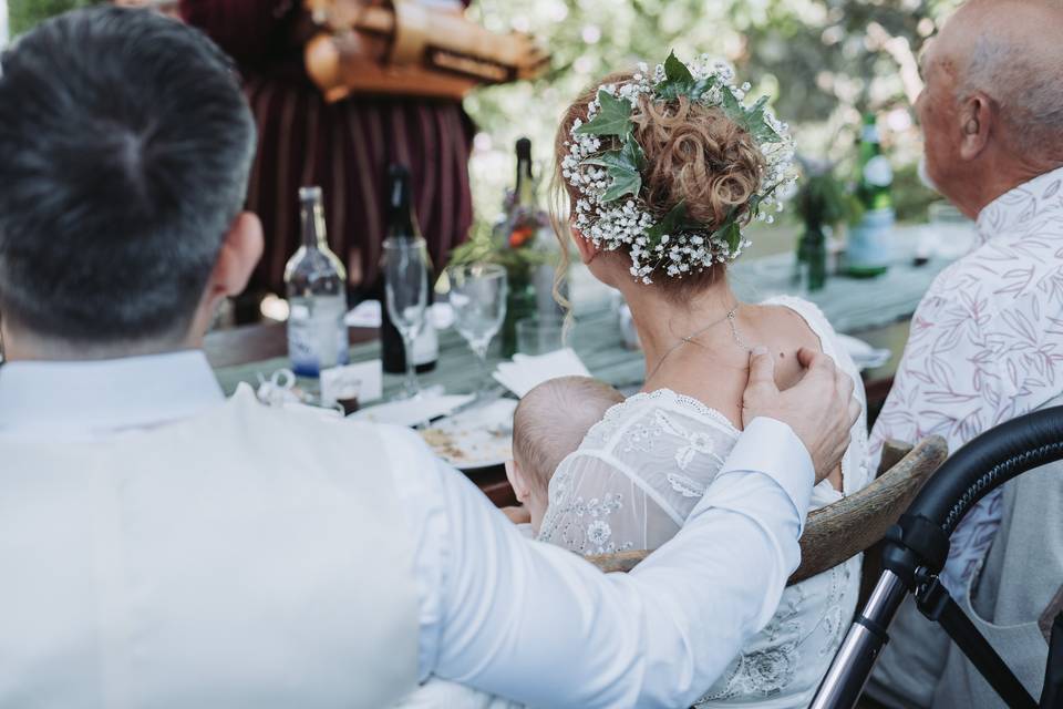 Bride and groom top table