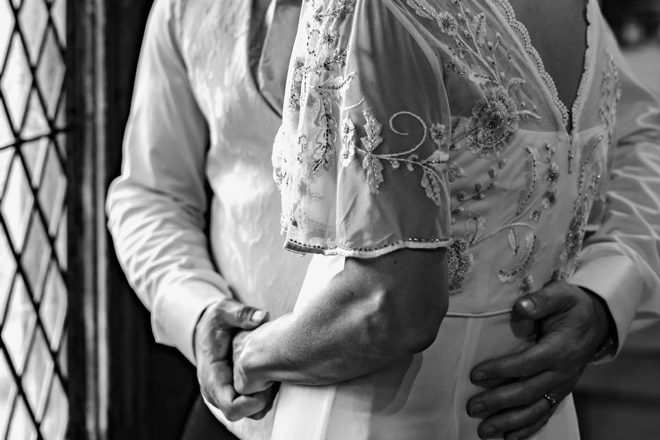 B&w wedding portrait Lewes