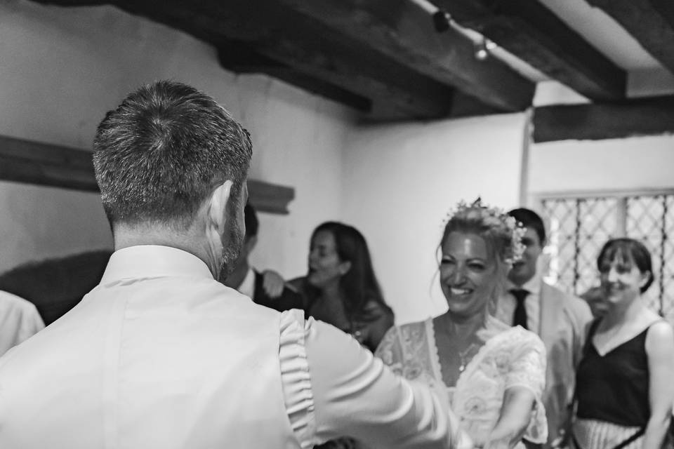 First dance black and white