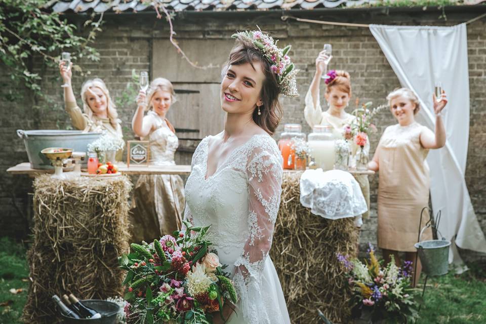 Bride and guests