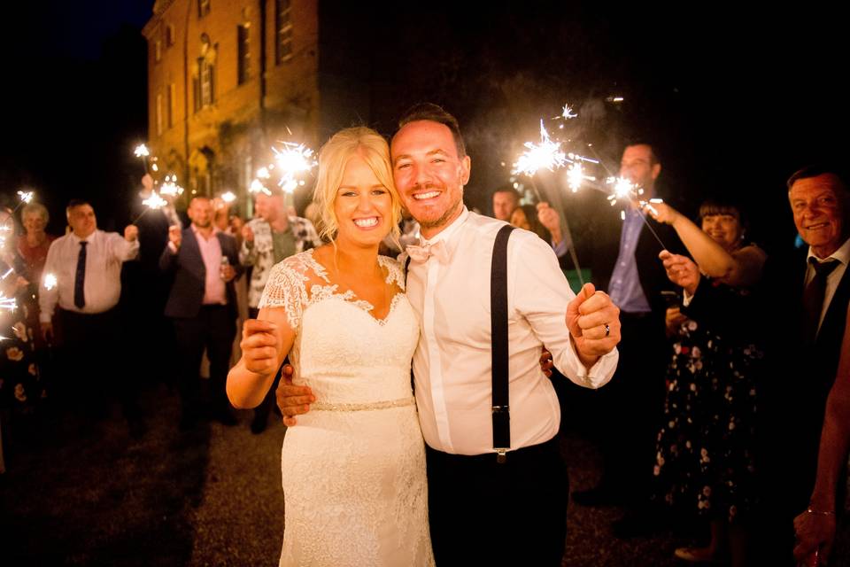 Wedding sparklers - Geoff Kirby Photography