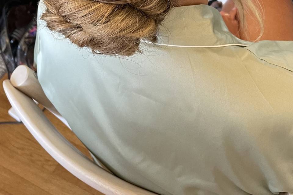 Textured twisted bun