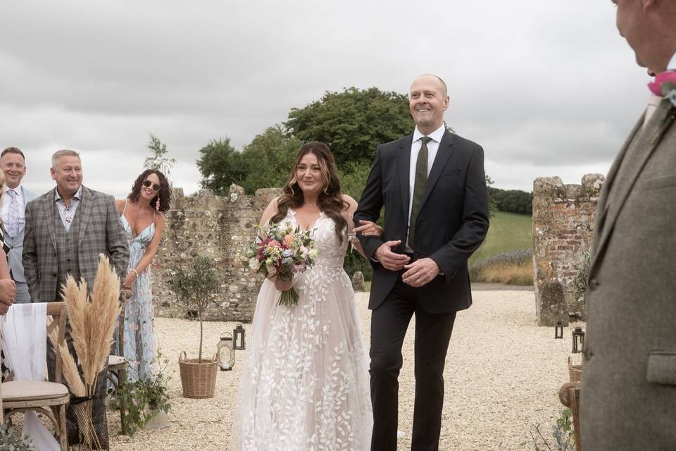 Walking down the aisle