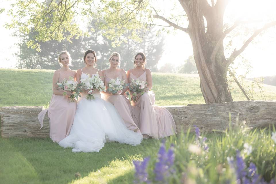 Bride with Groomsmen