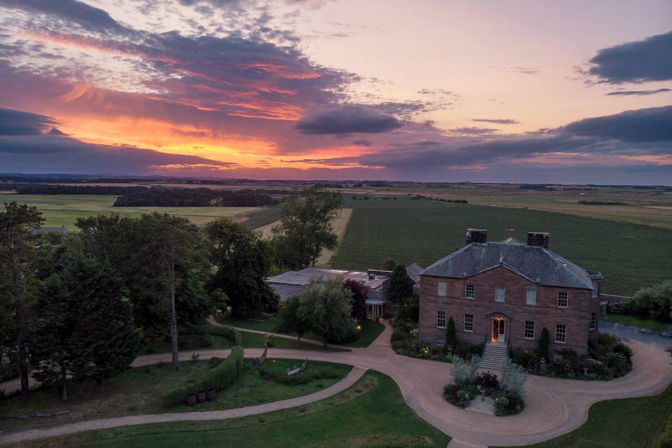 Newton Hall Birdseye view