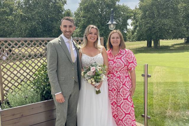 With the Newly-weds!