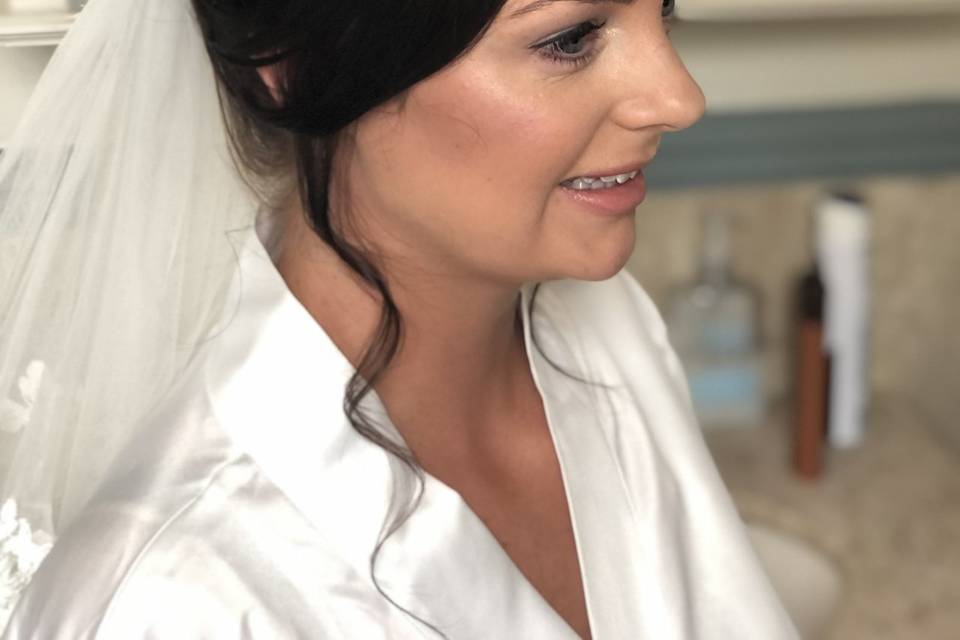 High messy bridal bun