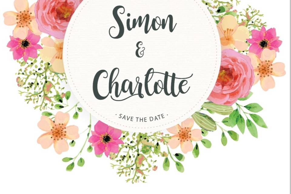 Floral save the date