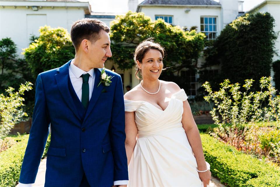 Happy couple at Pembroke Lodge