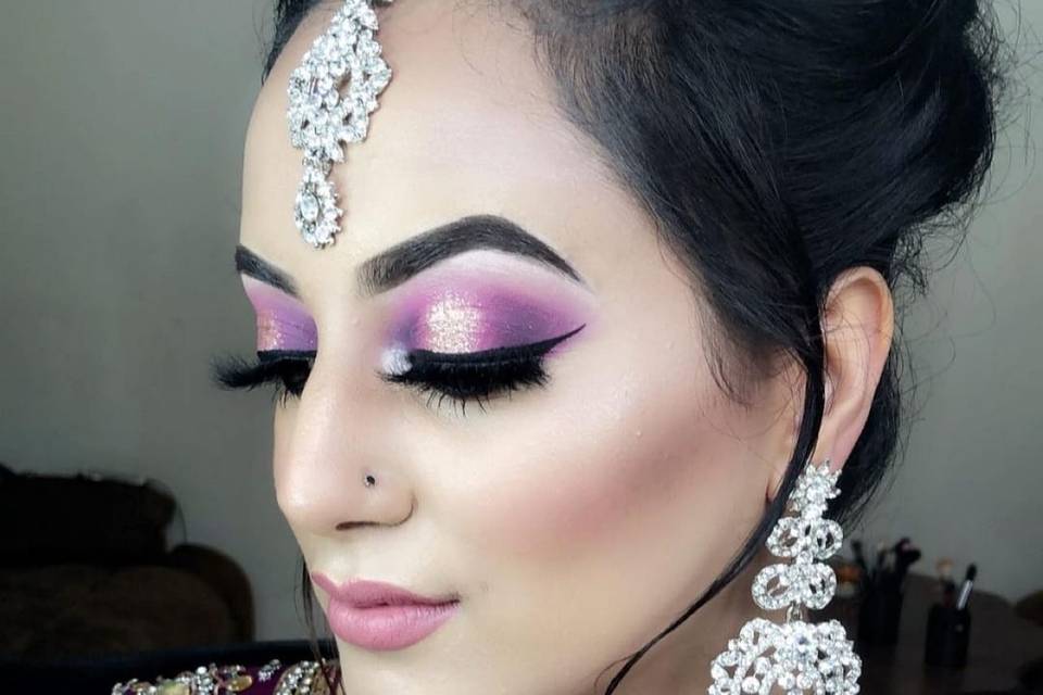 Party makeup & hair