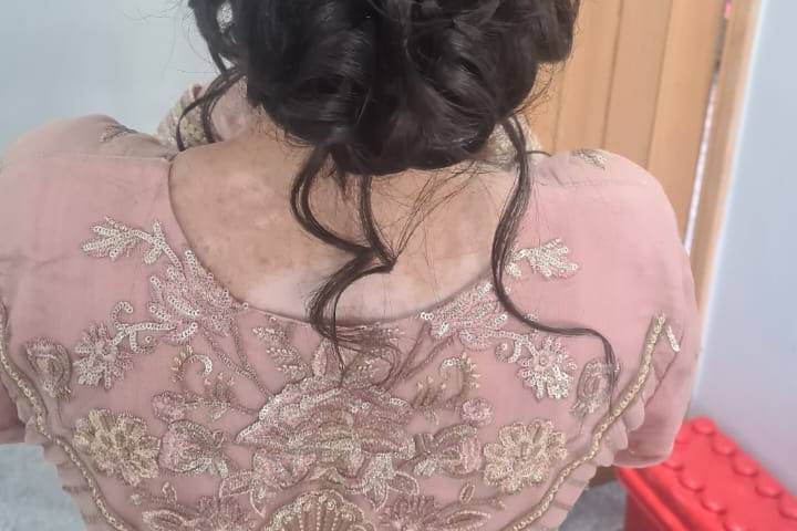 Curly updo