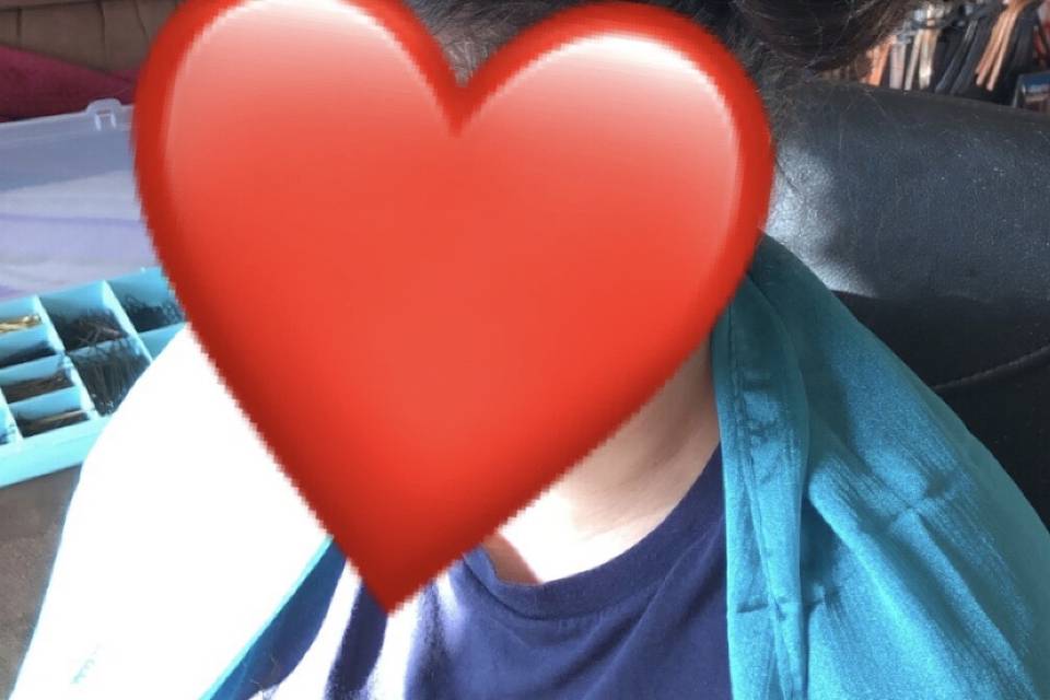 Big voluminous curly bun