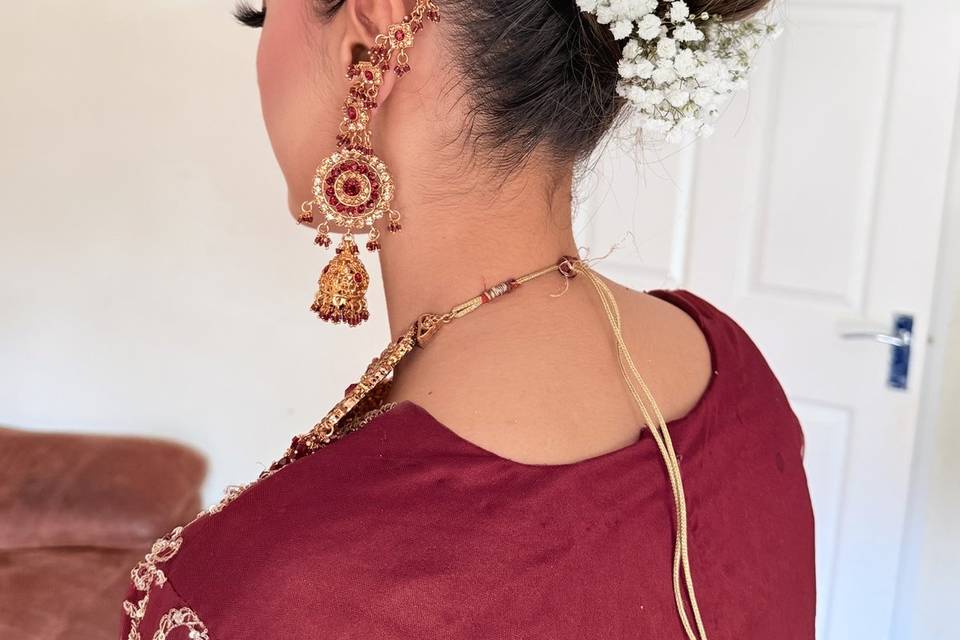 Bridal high bun