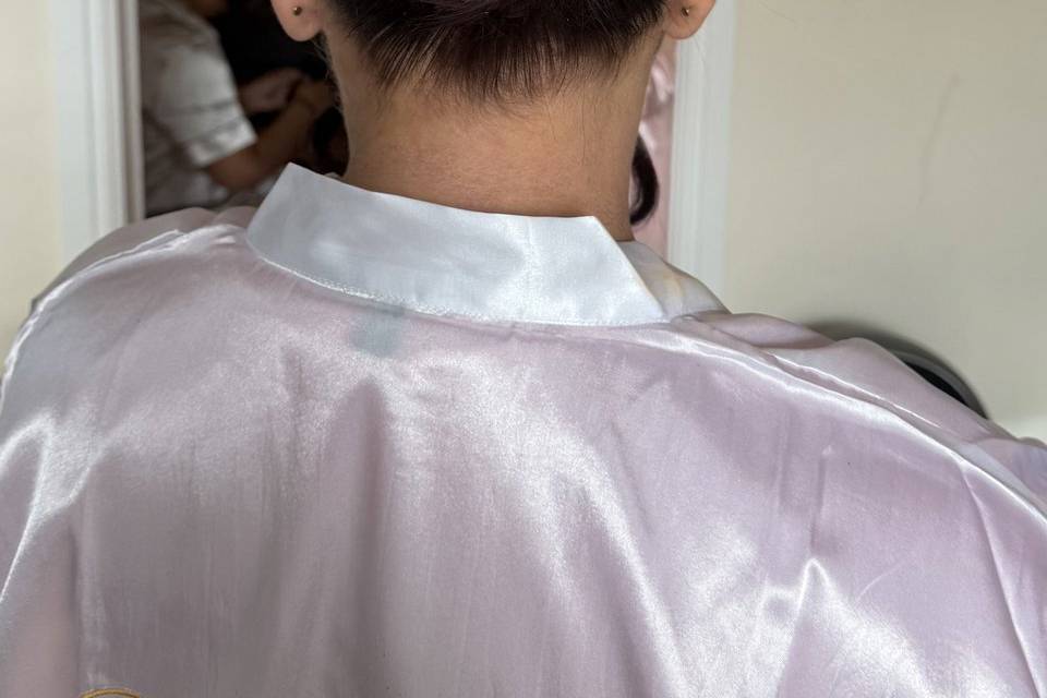 Sleek low bun