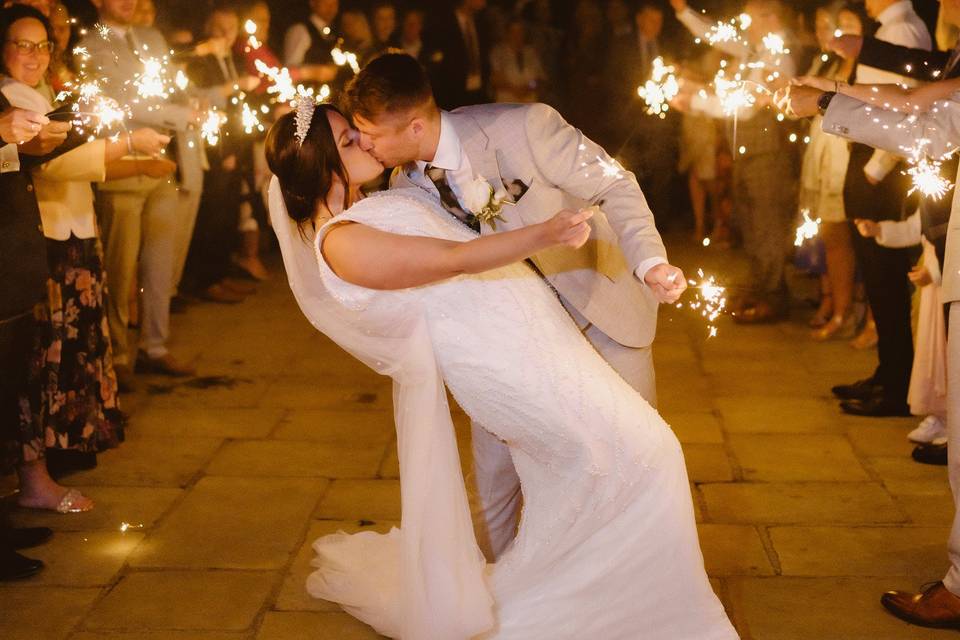 Sparkler Shot Wedding